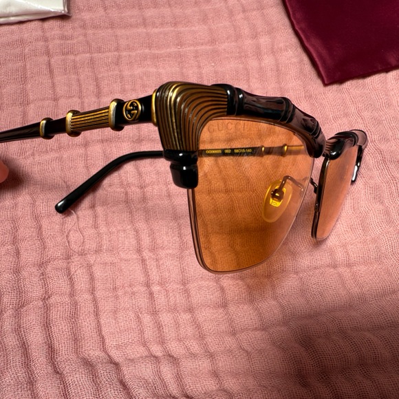 New with Box Gucci Cat Eye-Frame Bamboo Sunglasses GG0660S - Picture 4 of 7